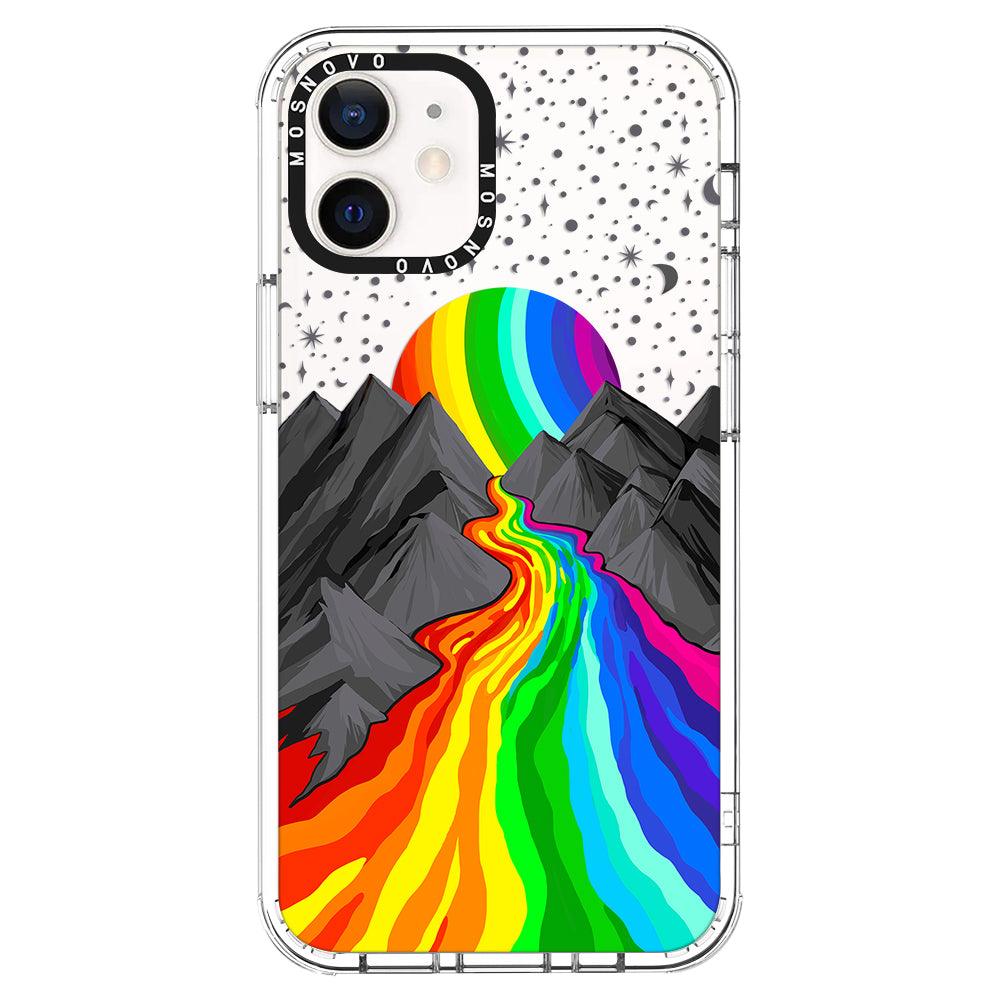 Rainbow Volcano Phone Case - iPhone 12 Mini Case