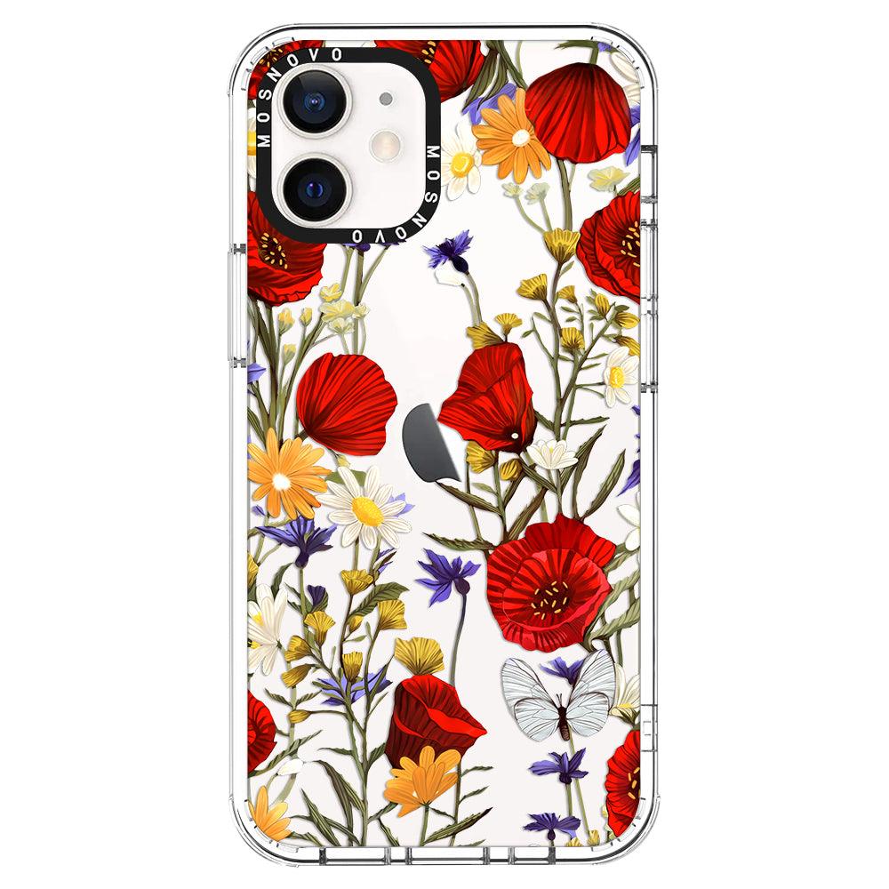 Poppy Floral Phone Case - iPhone 12 Case