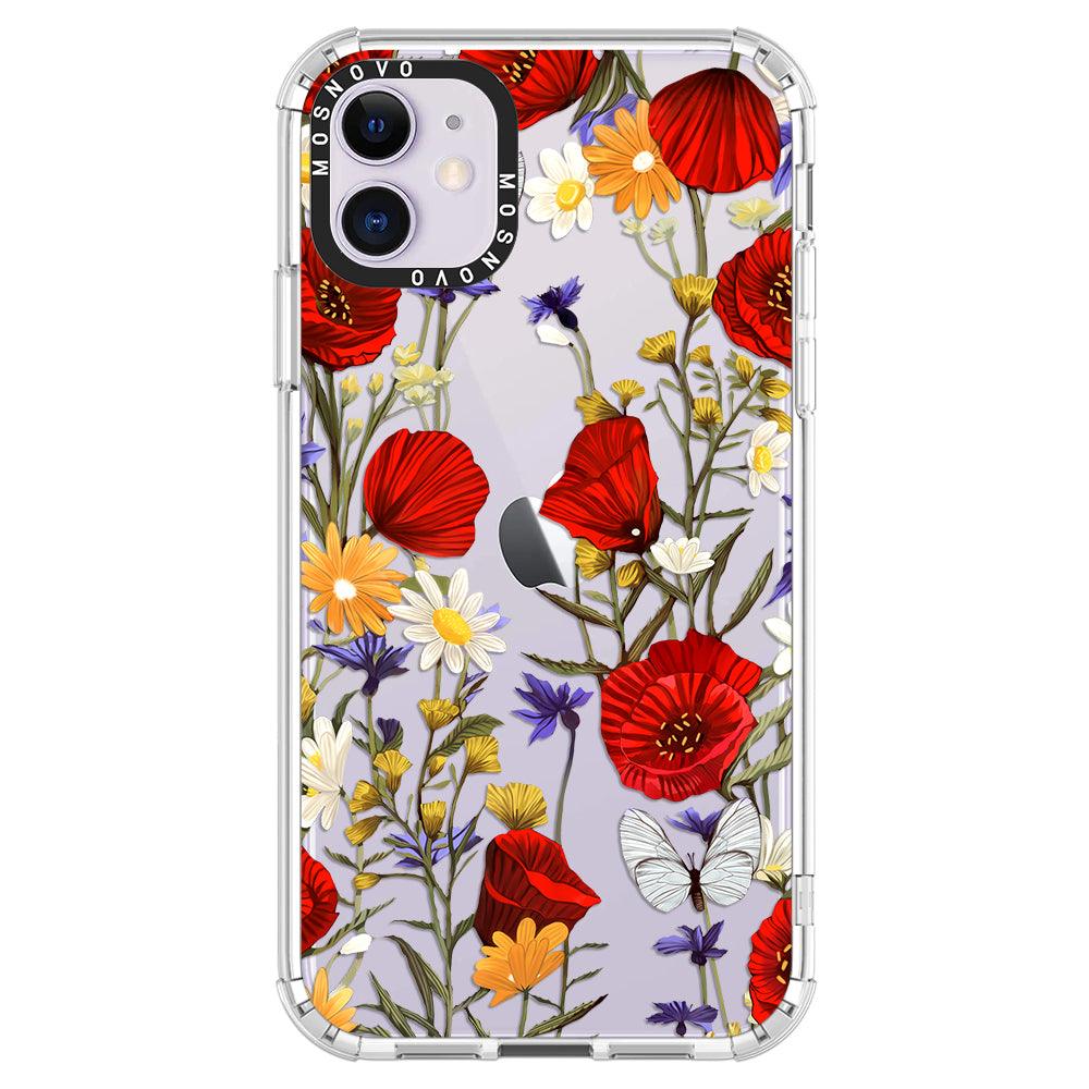 Poppy Floral Phone Case - iPhone 11 Case