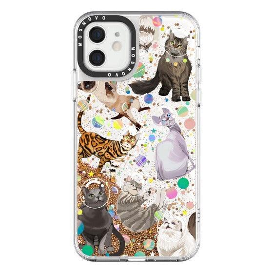 Space Cat Glitter Phone Case - iPhone 12 Mini Case