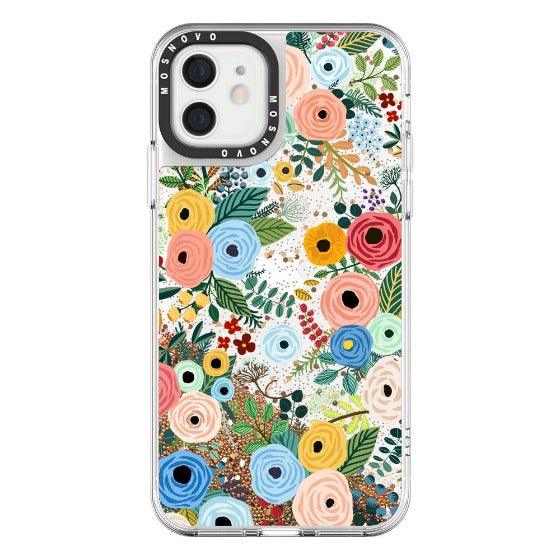 Pastel Perfection Flower Glitter Phone Case - iPhone 12 Case