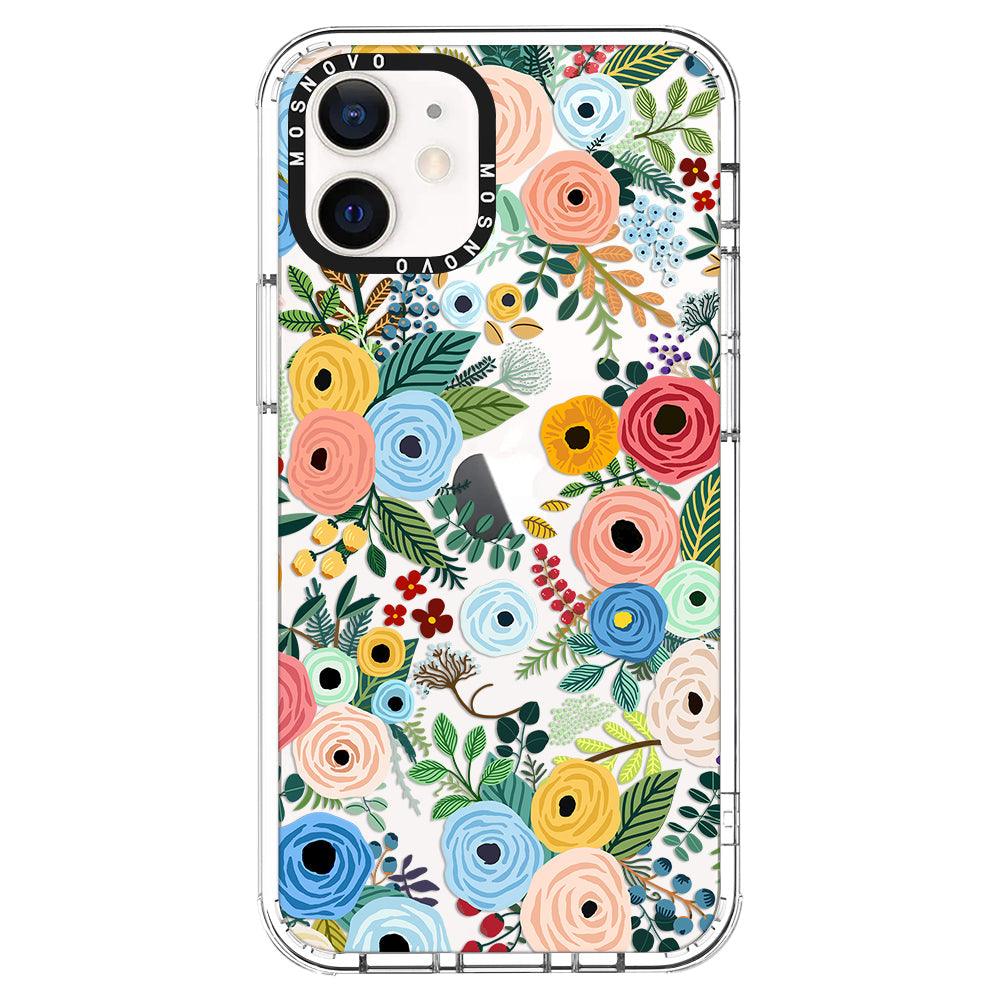 Pastel Floral Garden Phone Case - iPhone 12 Case