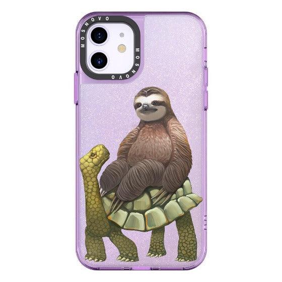 Sloth Turtle Glitter Phone Case - iPhone 11 Case