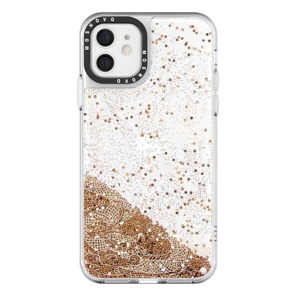 White Dragon Glitter Phone Case - iPhone 12 Case