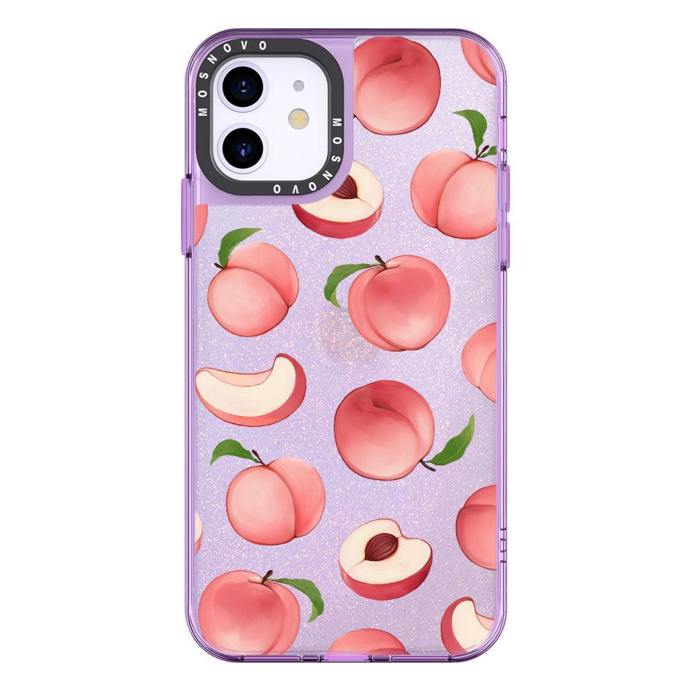 Peach Glitter Phone Case - iPhone 11 Case