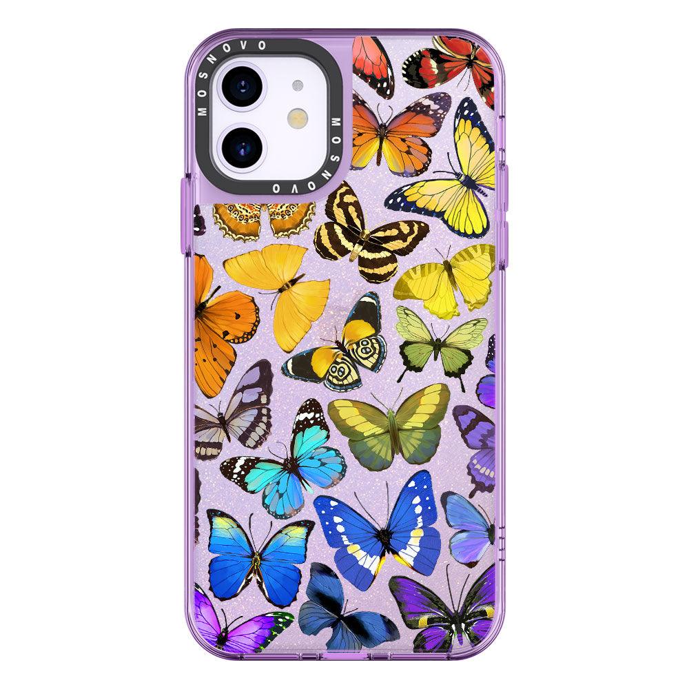 Rainbow Butterfly Glitter Phone Case - iPhone 11 Case