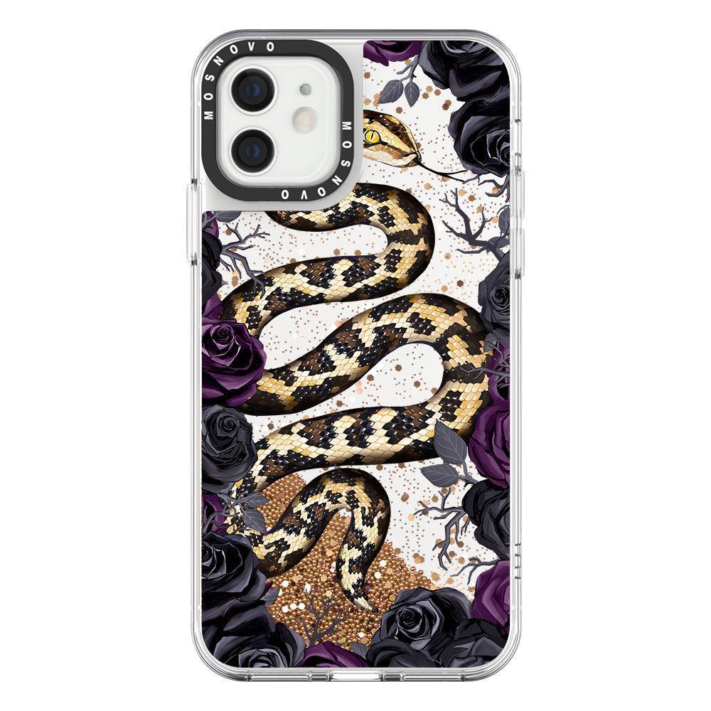 Secret Snake Garden Glitter Phone Case - iPhone 12 Case