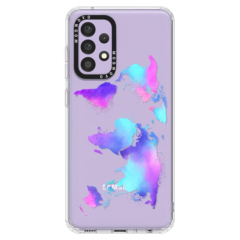 Psychedelic World Map Phone Case - Samsung Galaxy A52 & A52s Case