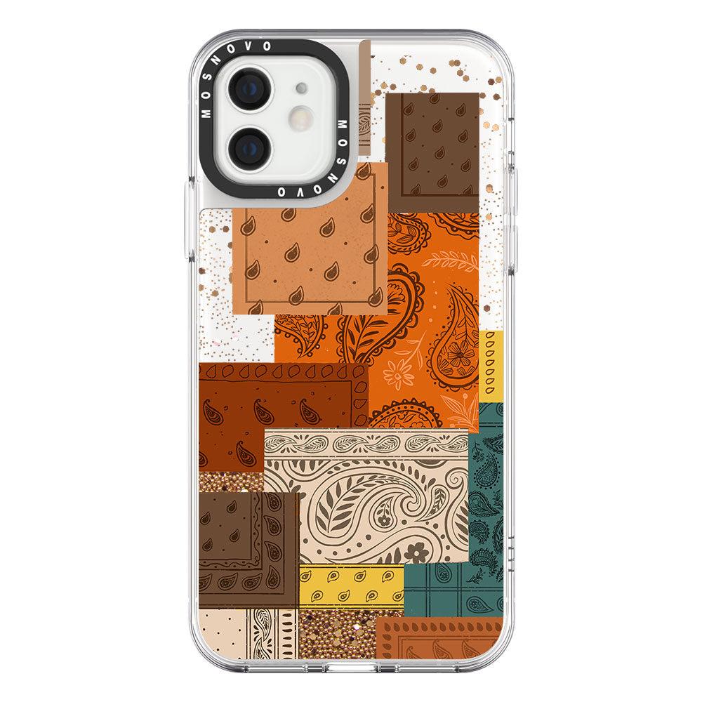 Vintage Paisley Glitter Phone Case - iPhone 12 Case