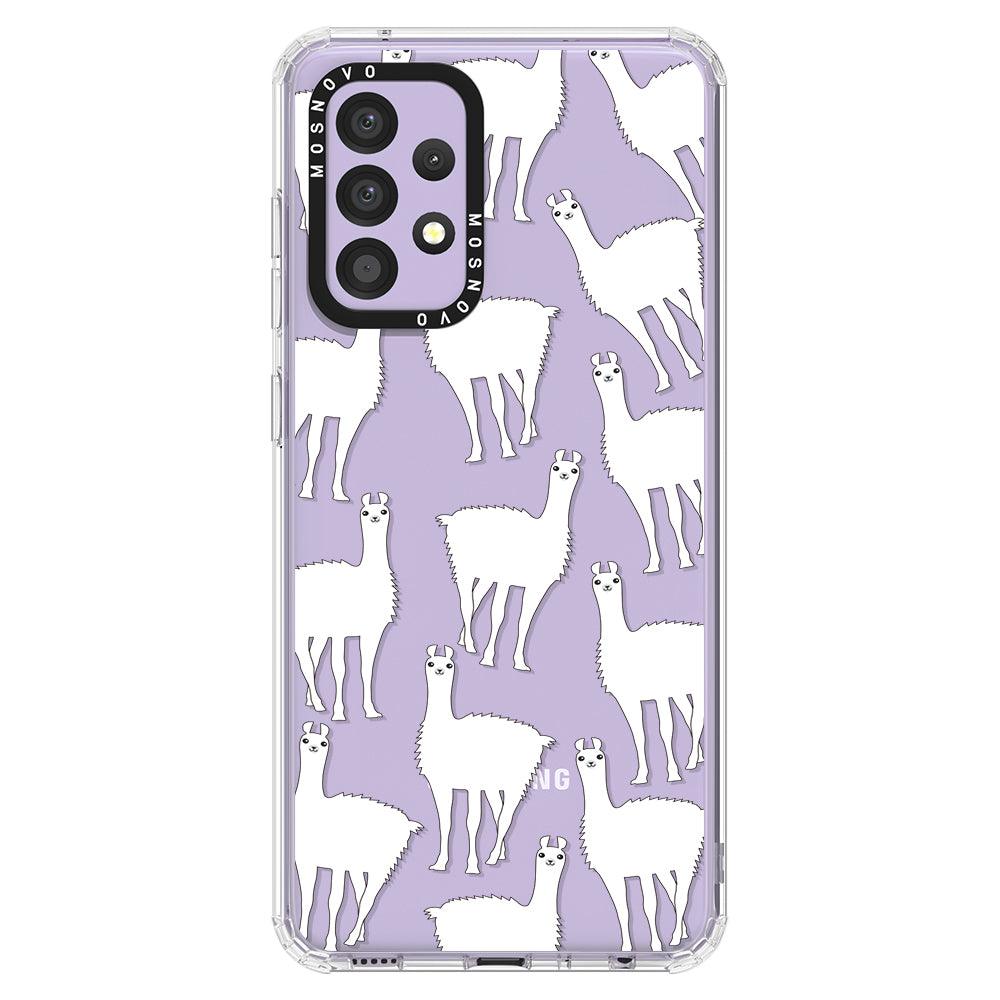 White Llama Phone Case - Samsung Galaxy A52 & A52s Case