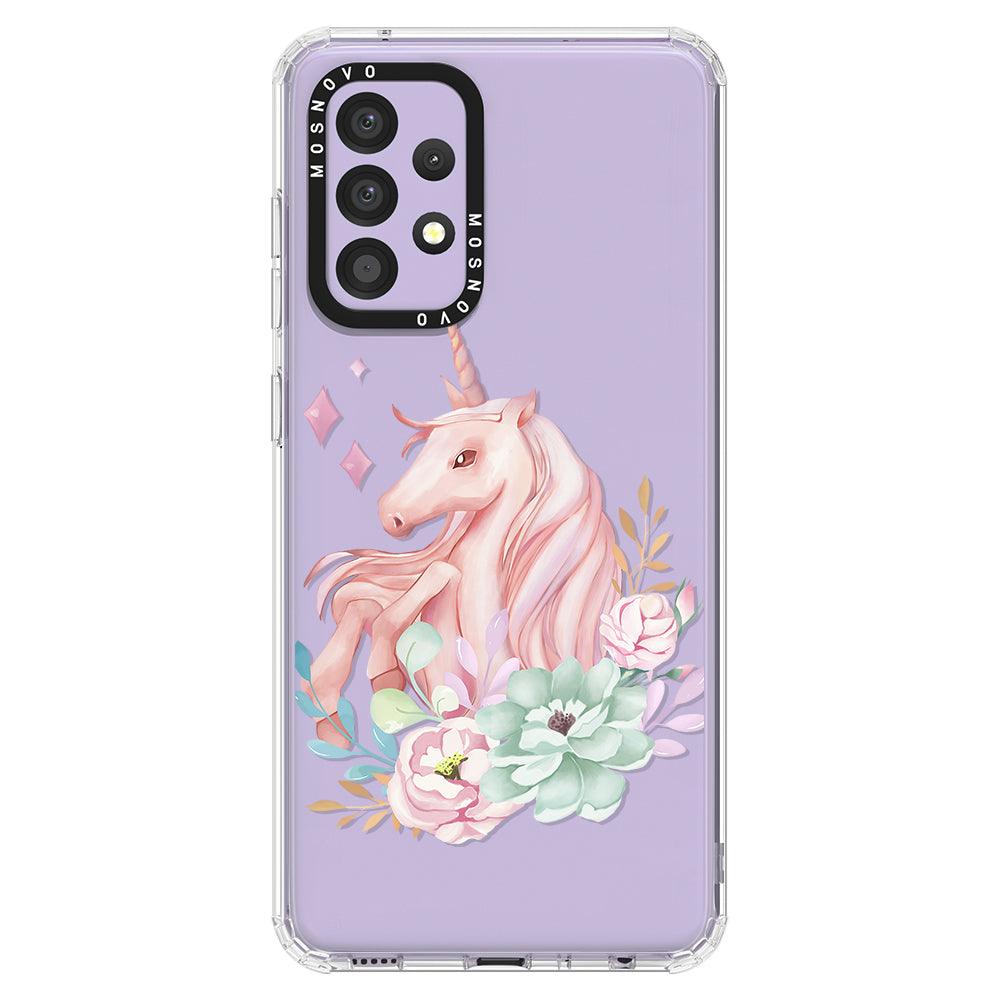 Pastel Flower Unicorn Phone Case - Samsung Galaxy A52 & A52s Case