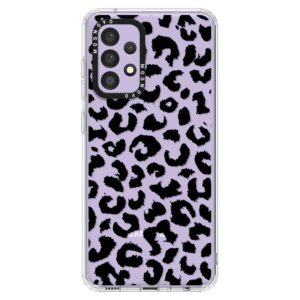 Black Leopard Print Phone Case - Samsung Galaxy A52 & A52s Case