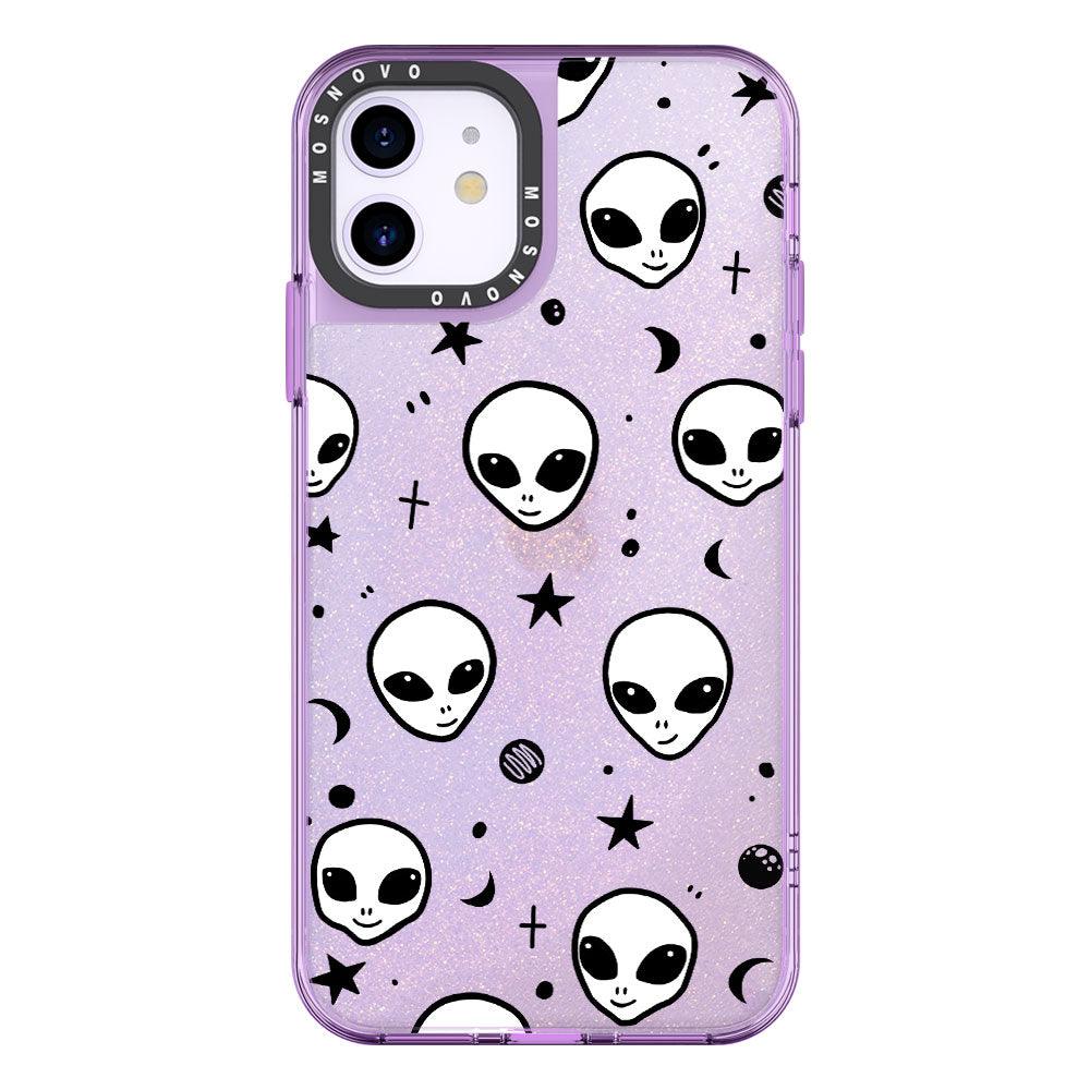 Cute Alien Glitter Phone Case - iPhone 11 Case