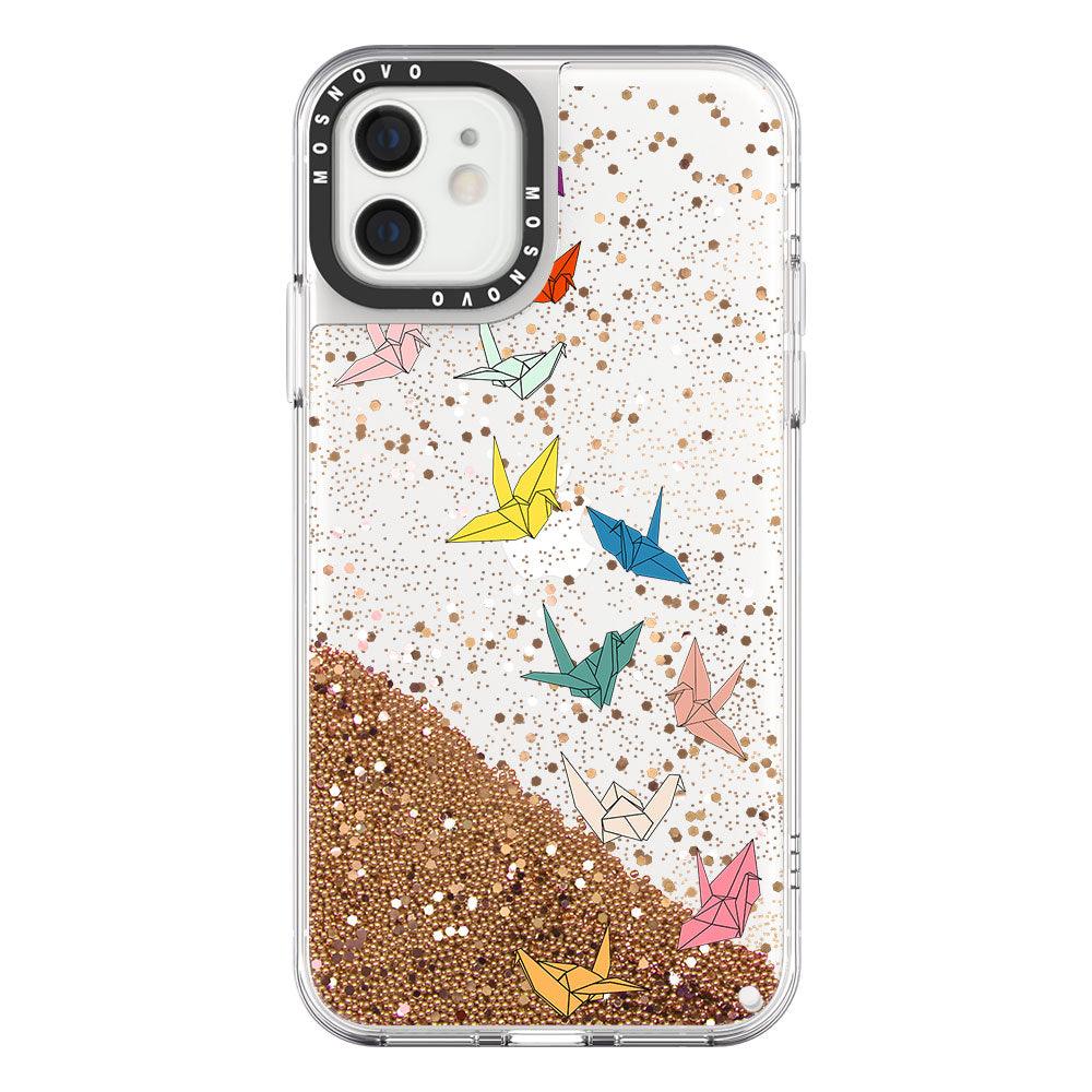 Paper Crane Glitter Phone Case - iPhone 12 Case