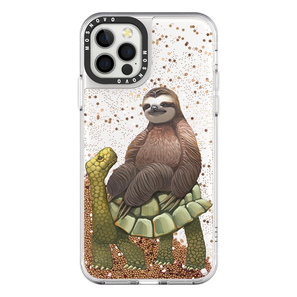 Sloth Turtle Glitter Phone Case - iPhone 12 Pro Case