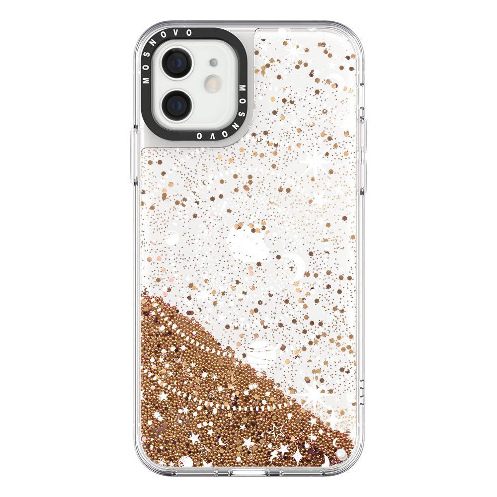 White Galaxy Glitter Phone Case - iPhone 12 Case