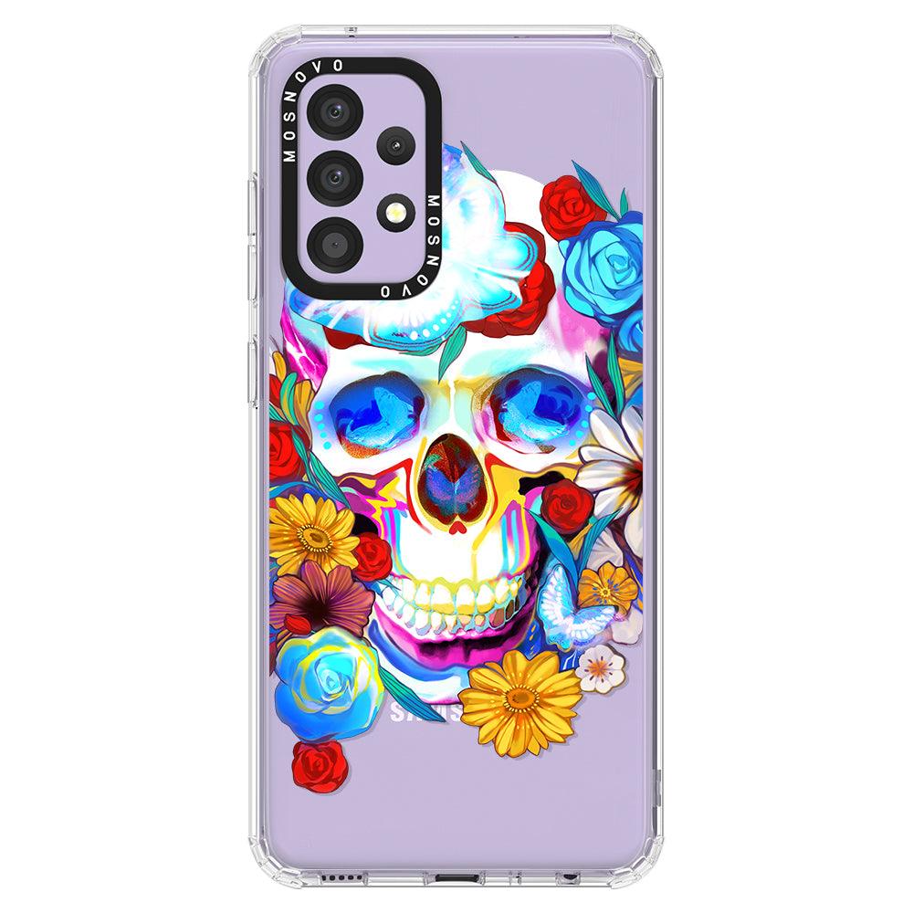 Sugar Flower Skull Phone Case - Samsung Galaxy A52 & A52s Case