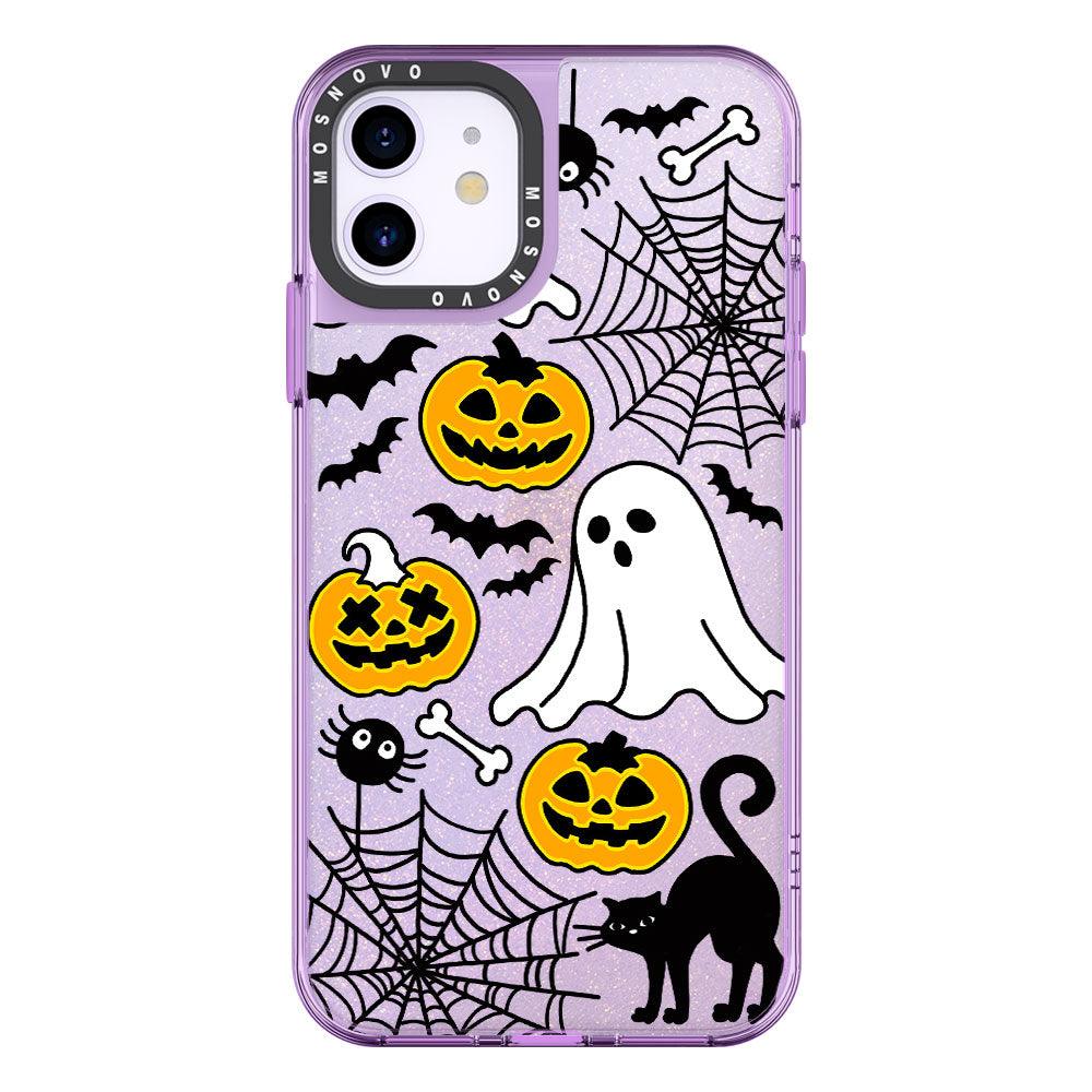 Halloween Pumpkin Glitter Phone Case - iPhone 11 Case