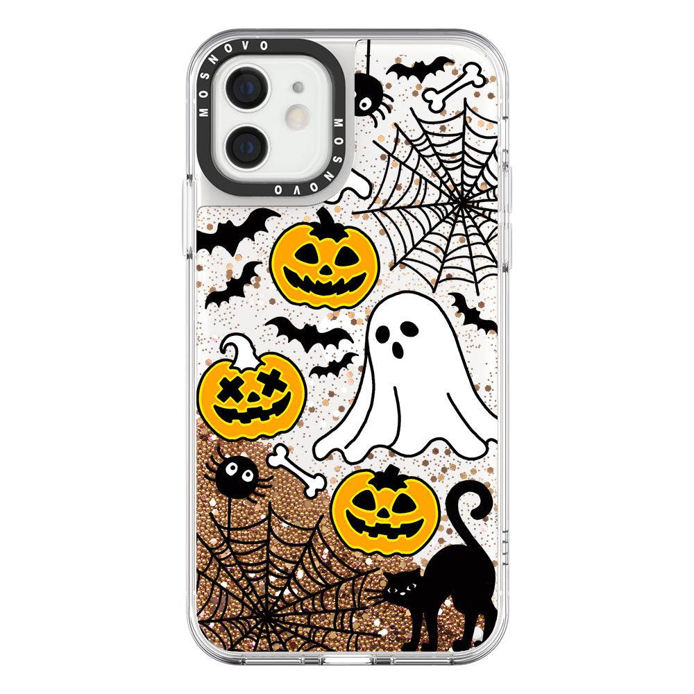 Halloween Pumpkin Glitter Phone Case - iPhone 12 Mini Case