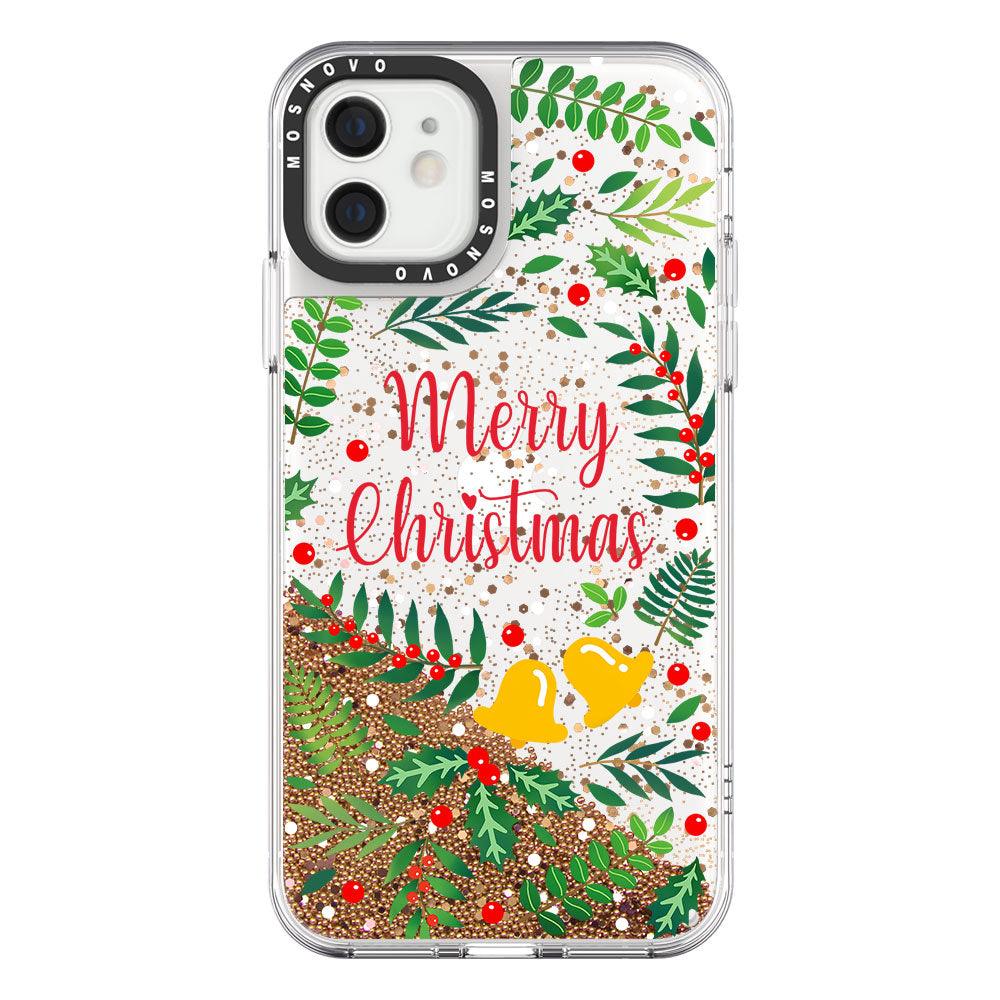 Merry Christmas Glitter Phone Case - iPhone 12 Case