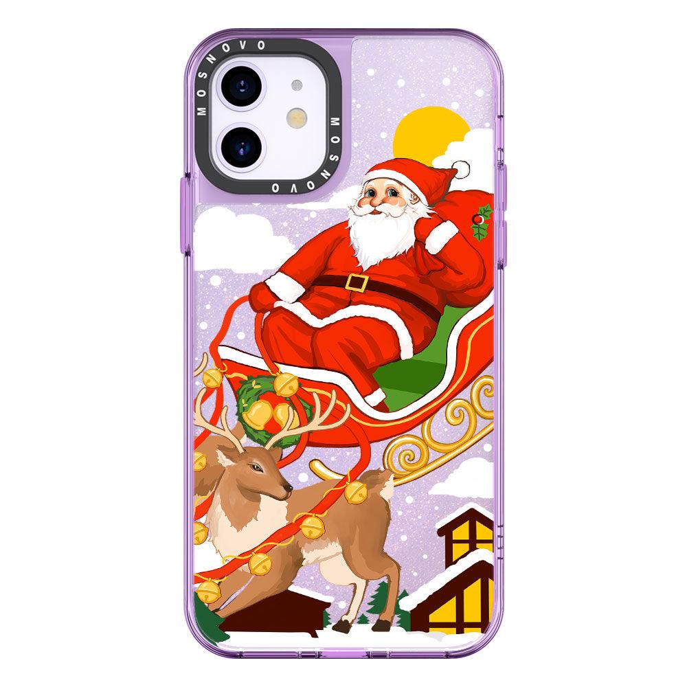 Santa Claus Glitter Phone Case - iPhone 11 Case