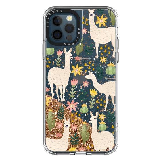 Desert Llama Glitter Phone Case - iPhone 12 Pro Max Case