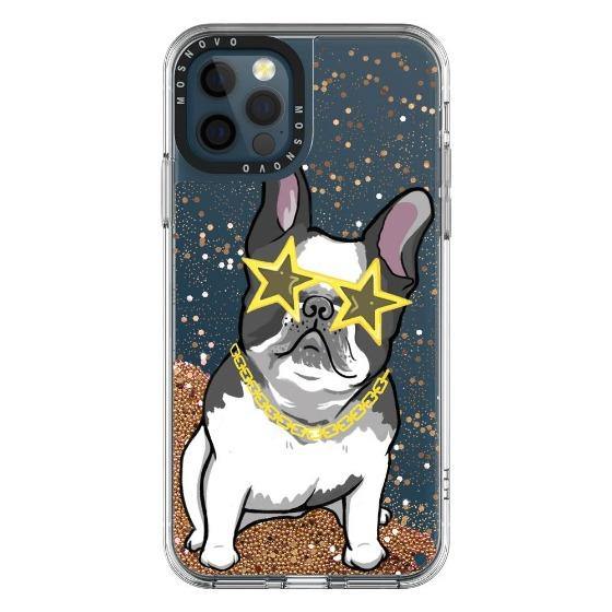 Cool French Bulldog Glitter Phone Case - iPhone 12 Pro Max Case