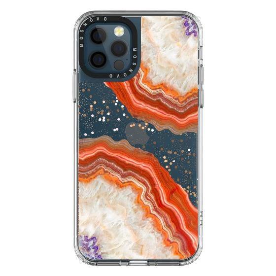 Red Agate Glitter Phone Case - iPhone 12 Pro Max Case