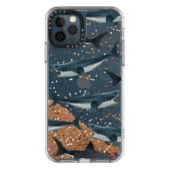 White Shark Glitter Phone Case - iPhone 12 Pro Max Case