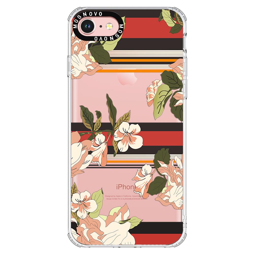 Classic Stripe Floral Phone Case - iPhone 8 Case