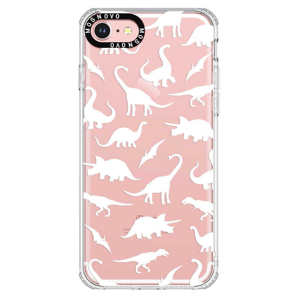 White Dinosaur Phone Case - iPhone 8 Case