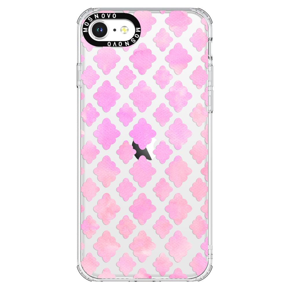 Pink Flower Diamond Phone Case - iPhone SE 2020 Case