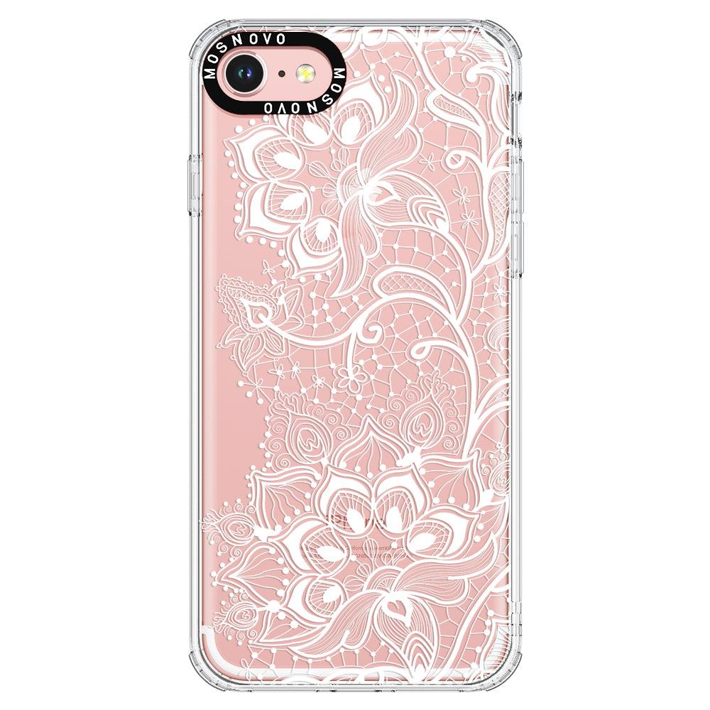 White Lotus Henna Phone Case - iPhone 8 Case