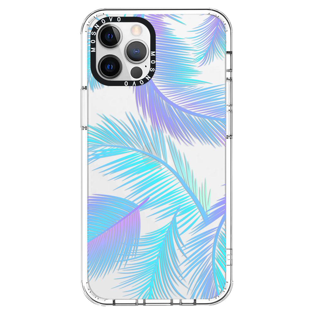 Gradient Tropical Palm Leaf Phone Case - iPhone 12 Pro Max Case