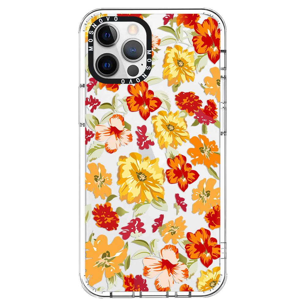 70s Boho Yellow Flower Phone Case - iPhone 12 Pro Max Case