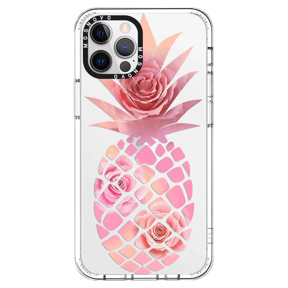 Pink Floral Pineapple Phone Case - iPhone 12 Pro Max Case