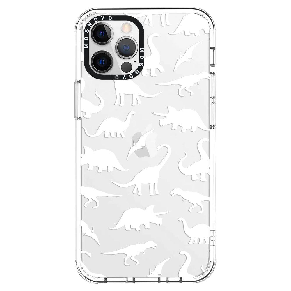 White Dinosaur Phone Case - iPhone 12 Pro Max Case