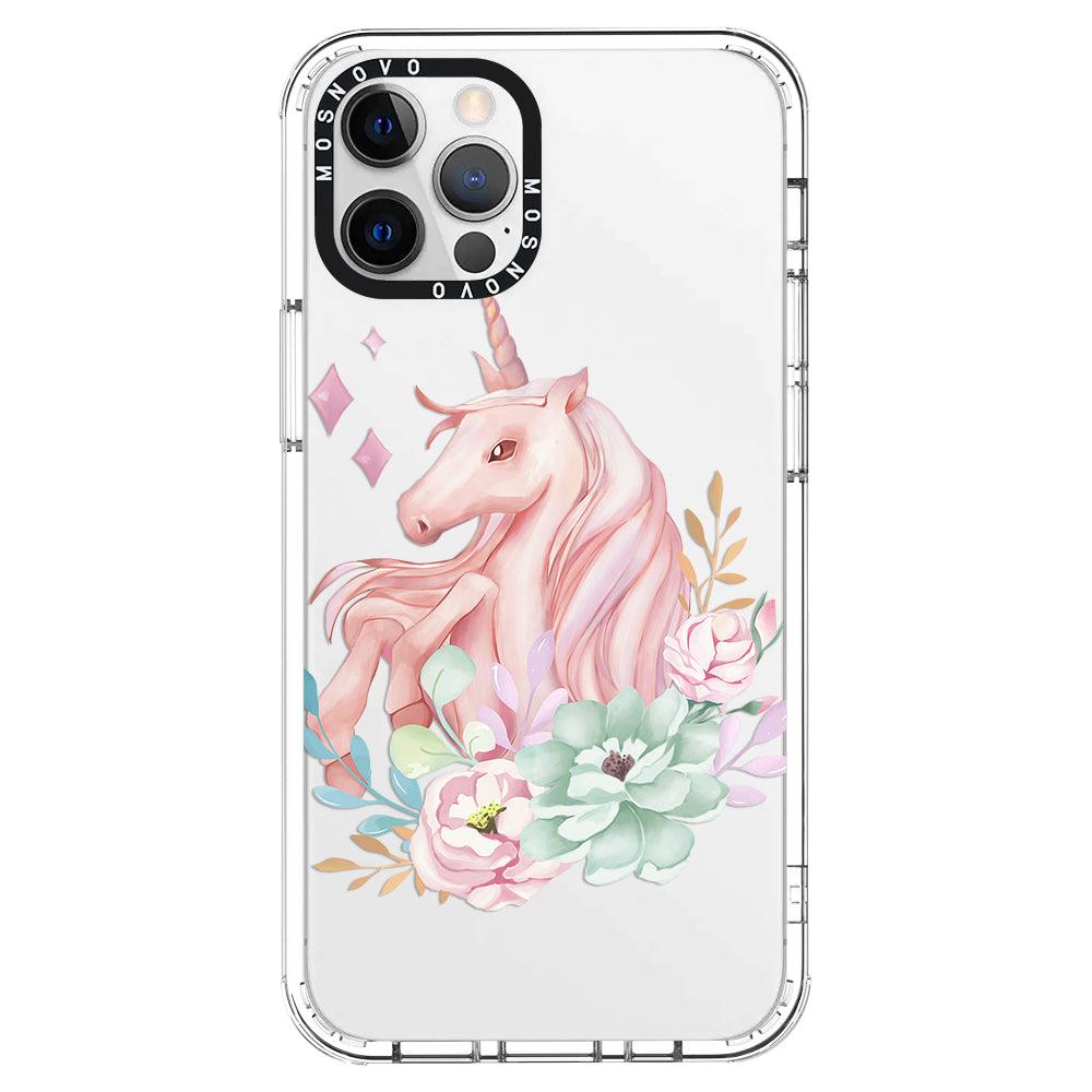 Pastel Flower Unicorn Phone Case - iPhone 12 Pro Max Case