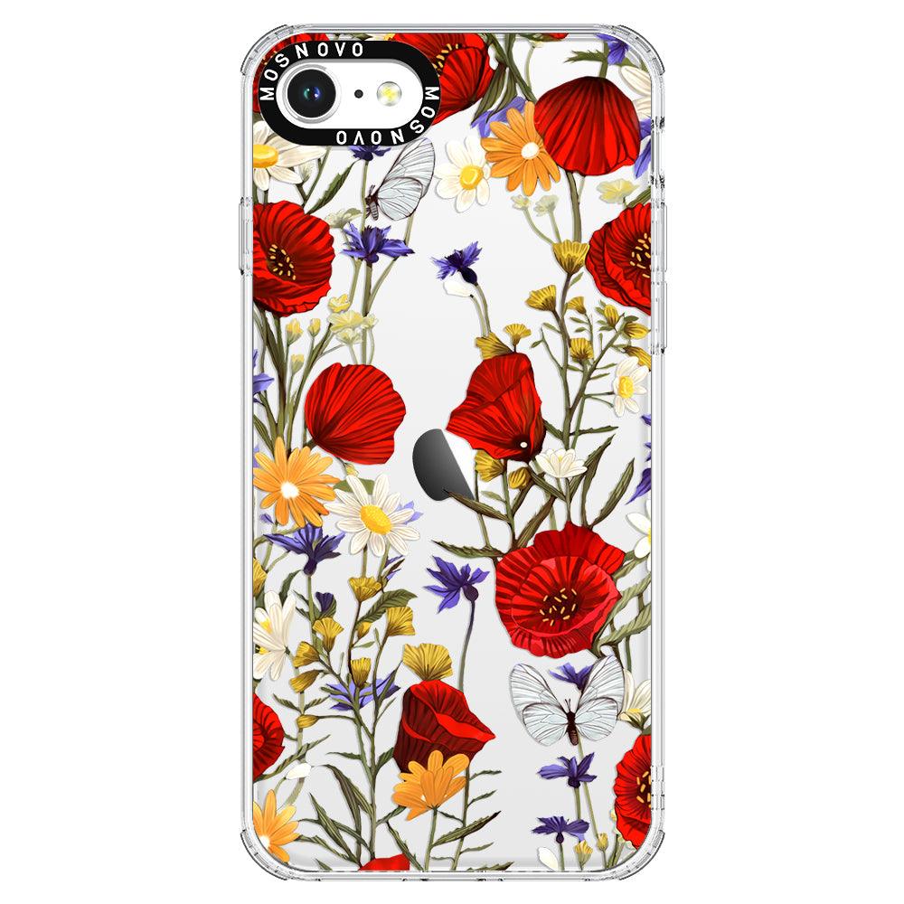 Poppy Floral Phone Case - iPhone SE 2020 Case