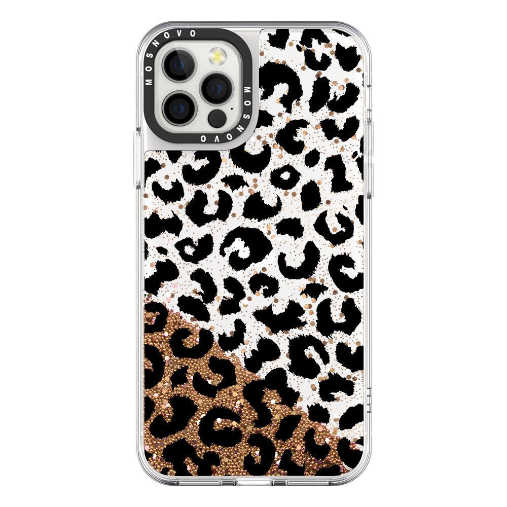 Black Leopard Glitter Phone Case - iPhone 12 Pro Max Case