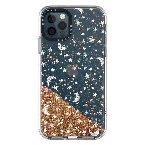 Night Moon Sky Glitter Phone Case - iPhone 12 Pro Max Case