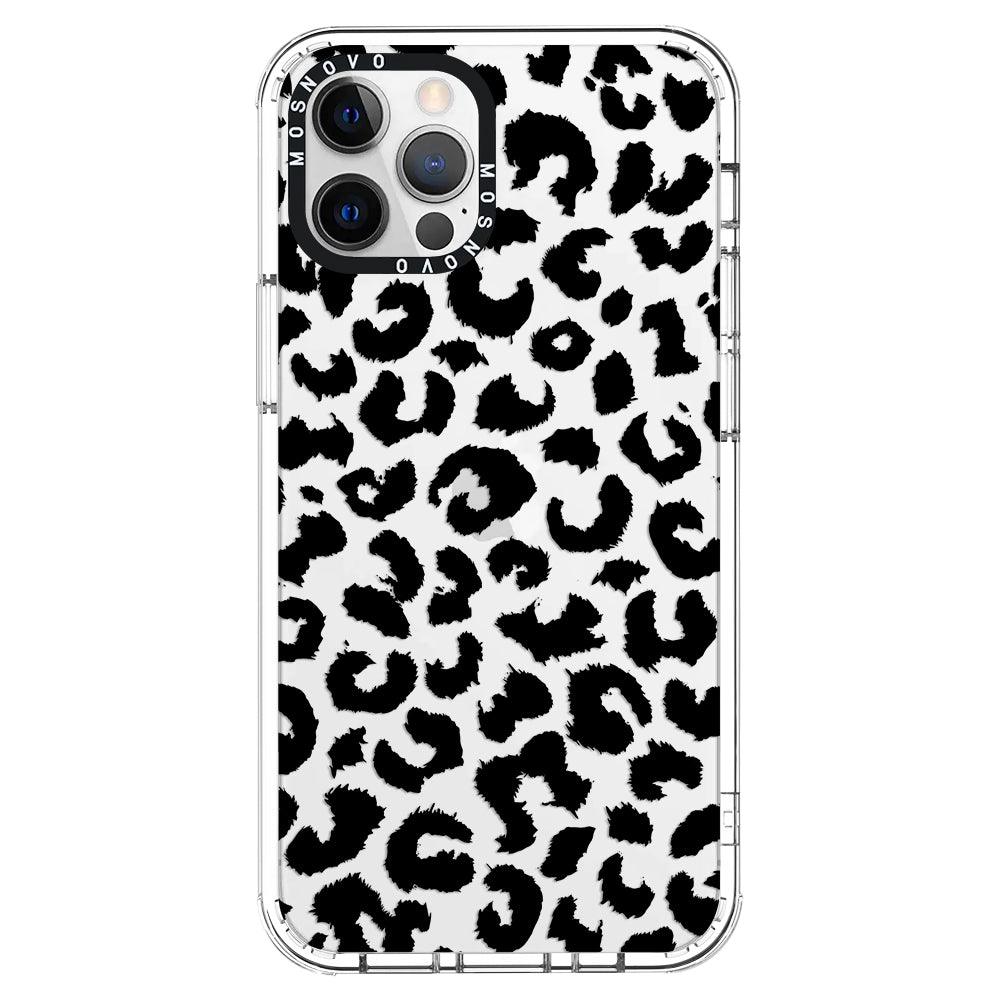 Black Leopard Print Phone Case - iPhone 12 Pro Max Case