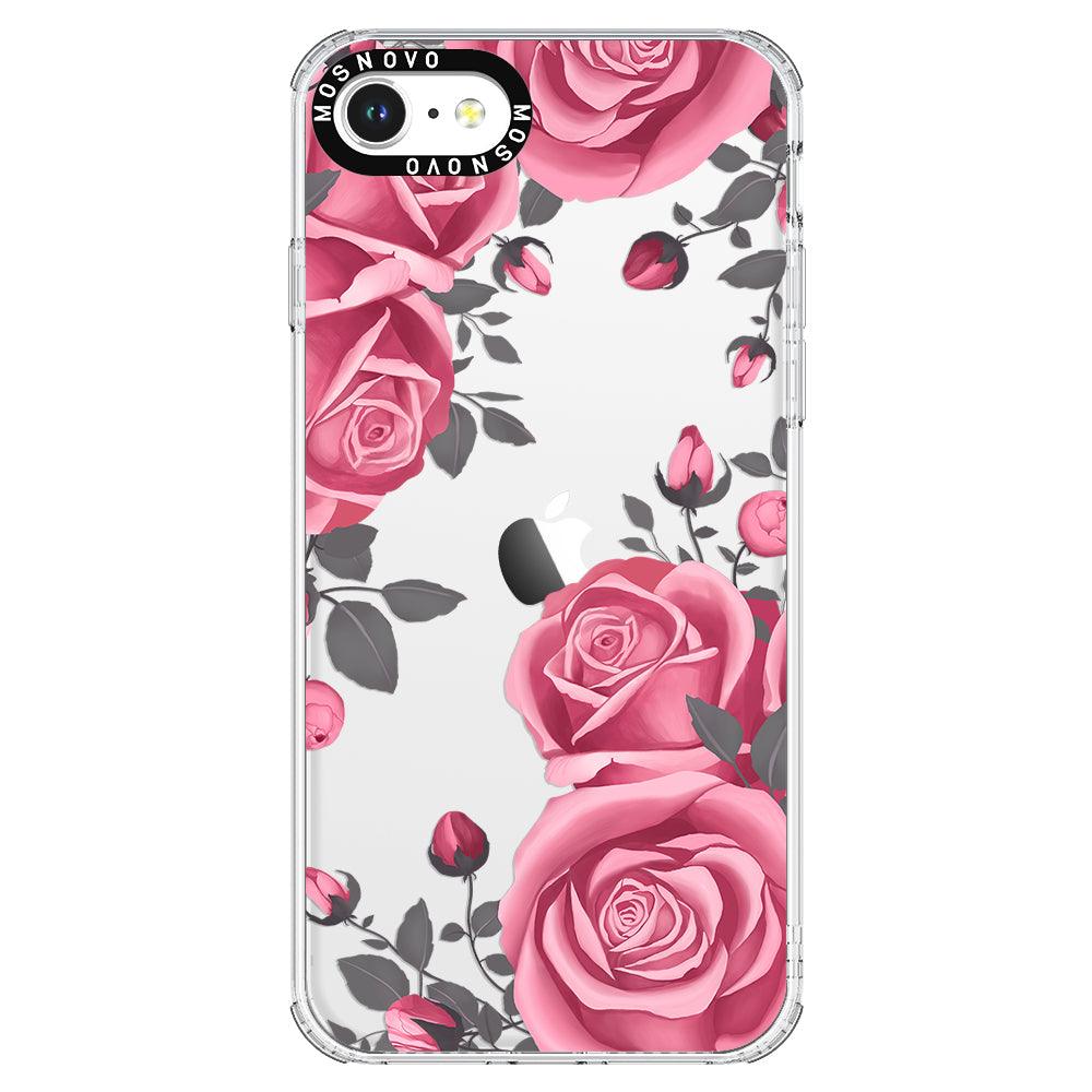 Viva Magenta Flower Phone Case - iPhone SE 2020 Case