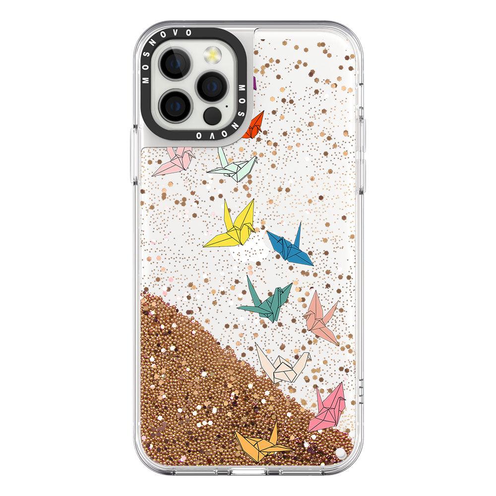 Paper Crane Glitter Phone Case - iPhone 12 Pro Max Case