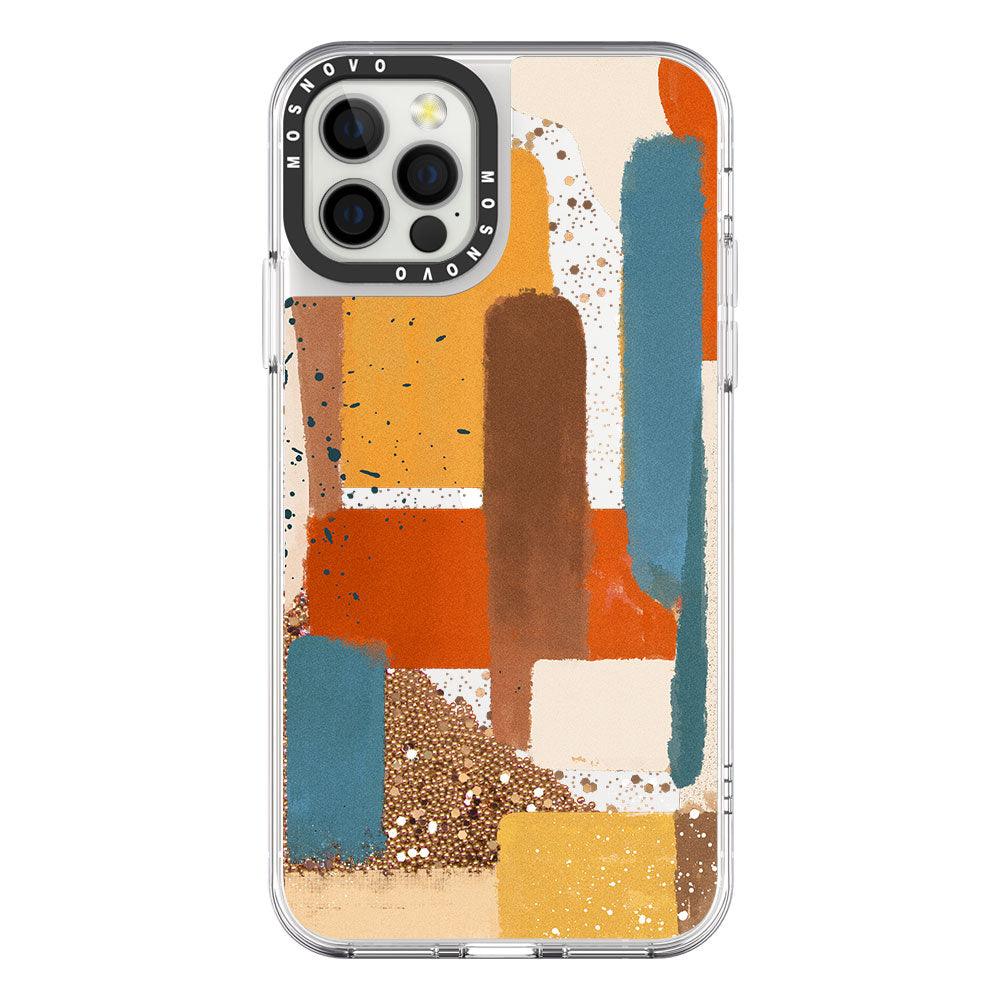 Modern Abstract Artwork Glitter Phone Case - iPhone 12 Pro Max Case