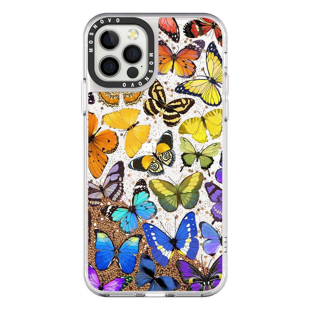 Rainbow Butterfly Glitter Phone Case - iPhone 12 Pro Max Case