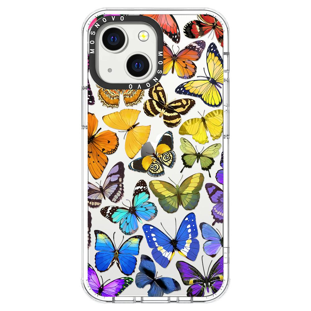 Rainbow Butterfly Phone Case - iPhone 13 Mini Case