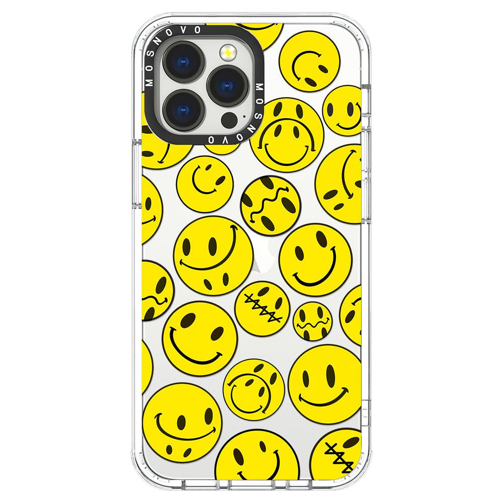 Yellow Sad Smile Face Phone Case - iPhone 13 Pro Max Case