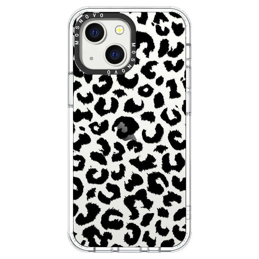 Black Leopard Print Phone Case - iPhone 13 Mini Case