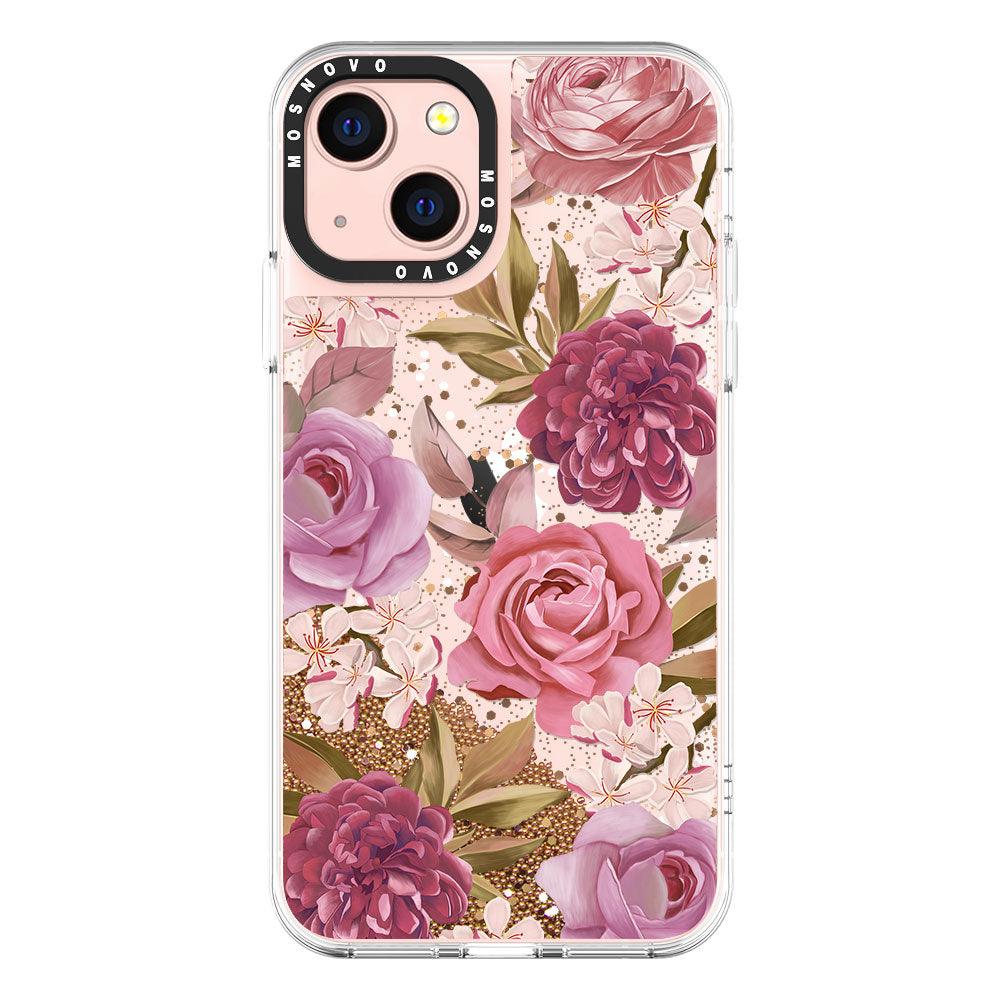 Blossom Flower Floral Glitter Phone Case - iPhone 13 Case